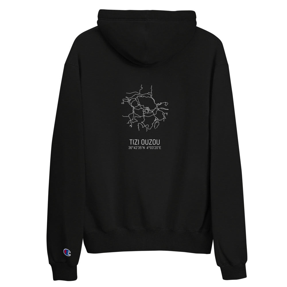 Show off your heritage and culture with this Tizi Ouzou Algeria Champion hoodie now available in UK and US! The colorful print on 100% cotton shell, two-ply hood with a colored lining, and the instantly recognizable Champion logo on left sleeve all come together in this soft and durable hoodie that's made to last.