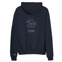 Load image into Gallery viewer, Show off your heritage and culture with this Tizi Ouzou Algeria Champion hoodie now available in UK and US! The colorful print on 100% cotton shell, two-ply hood with a colored lining, and the instantly recognizable Champion logo on left sleeve all come together in this soft and durable hoodie that&#39;s made to last.
